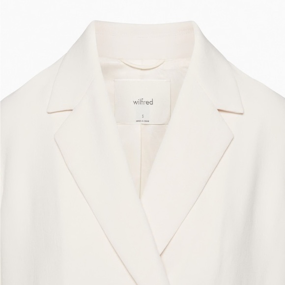 NWOT Aritzia Cherrelle Blazer light birch ( ivory) oversized look Wilfred - Picture 11 of 17